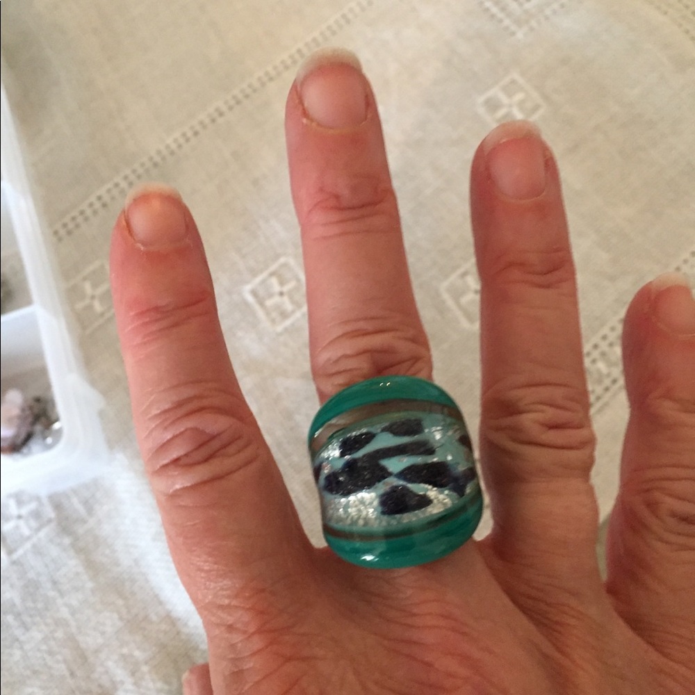 Italian murano glass ring